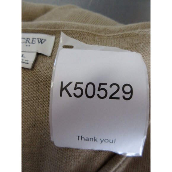 J Crew Sweater Large Linen Pullover Preppy V-Neck Lagenlook Cottage - Picture 10 of 10